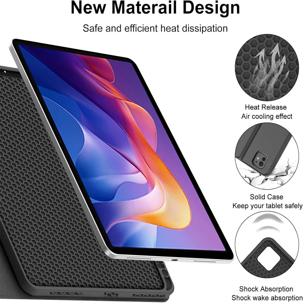 Keyboard Case for Redmi Pad 2 11-inch 2025 — Bluetooth Tablet Case with Pencil Holder for Xiaomi Redmi Pad 2