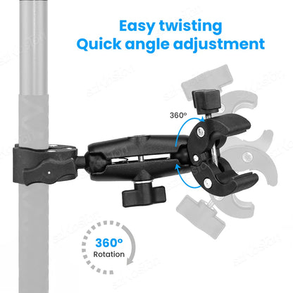 Selfie Stick Monopod Handlebar Mount – Compatible with Insta360 X4/X3/X2, GoPro 8-13 & DJI for Bicycle & Motorcycle