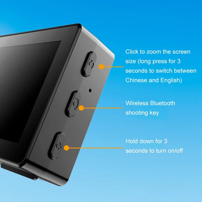 Mini Smartphone Selfie Monitor - Wireless Rear Camera Display for iPhone & Android, Vlog & Live Streaming