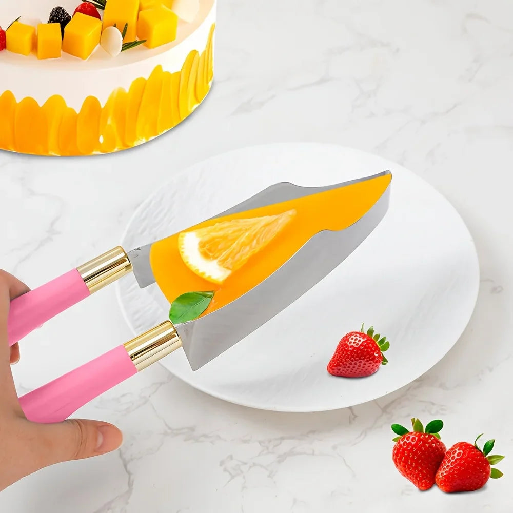 Stainless Steel Cake Slicer & Triangle Cutter Tool – Professional Baking Knife for Home, Bakery & Pastry Chefs