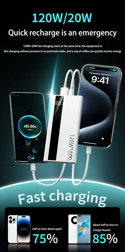 Xiaomi 500000mAh High-Capacity Power Bank — 120W Super Fast Charging Portable Battery Charger for iPhone, Samsung, Huawei