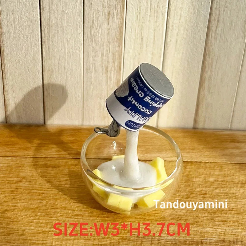 Miniature Kitchen Scene Props – Eggs, Flour & Cake for 1:6 1:8 1:12 BJD & Blythe Dollhouse DIY Accessories