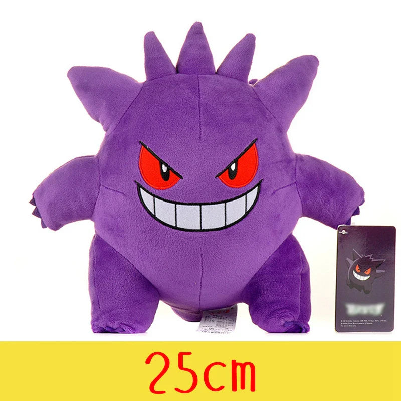Original Pokémon Gengar Plush 24cm – Cute Pikachu Soft Stuffed Toy Doll for Kids Birthday Gift