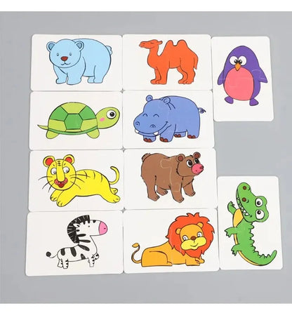 32-Pcs Enlightenment Card Matching Puzzle — Early Education Cartoon Toy for Kids