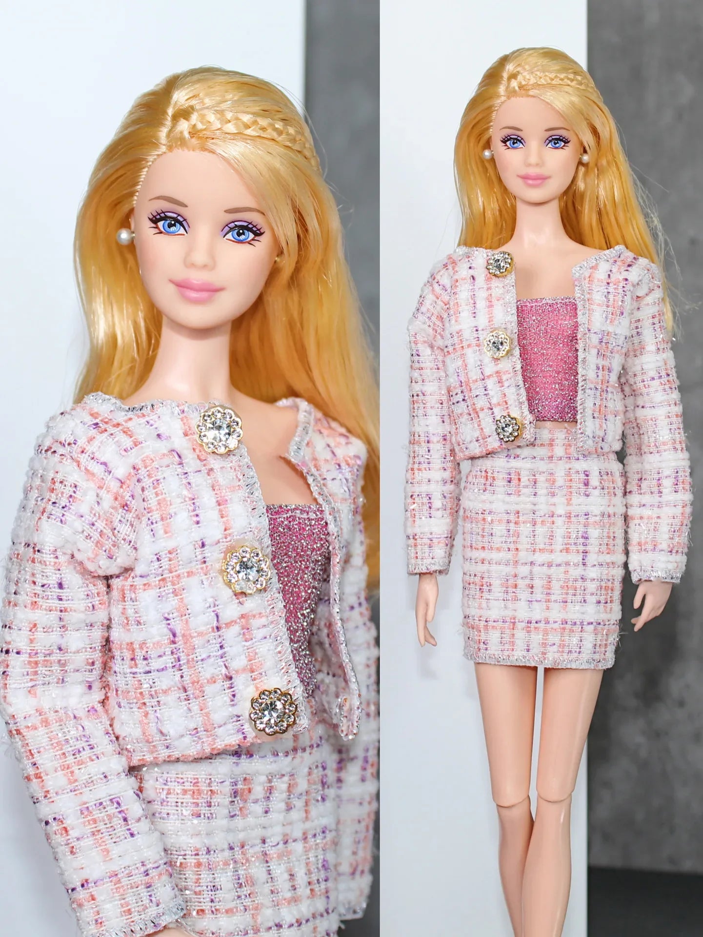1/6 Doll Clothes Set — New Dress & Sweater Outfit for 30cm Xinyi FR ST BB Dolls, Doll House Accessories
