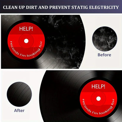 Vinyl Record Cleaning Kit — Anti-Static Brush & Cleaner for Turntables and Gramophones