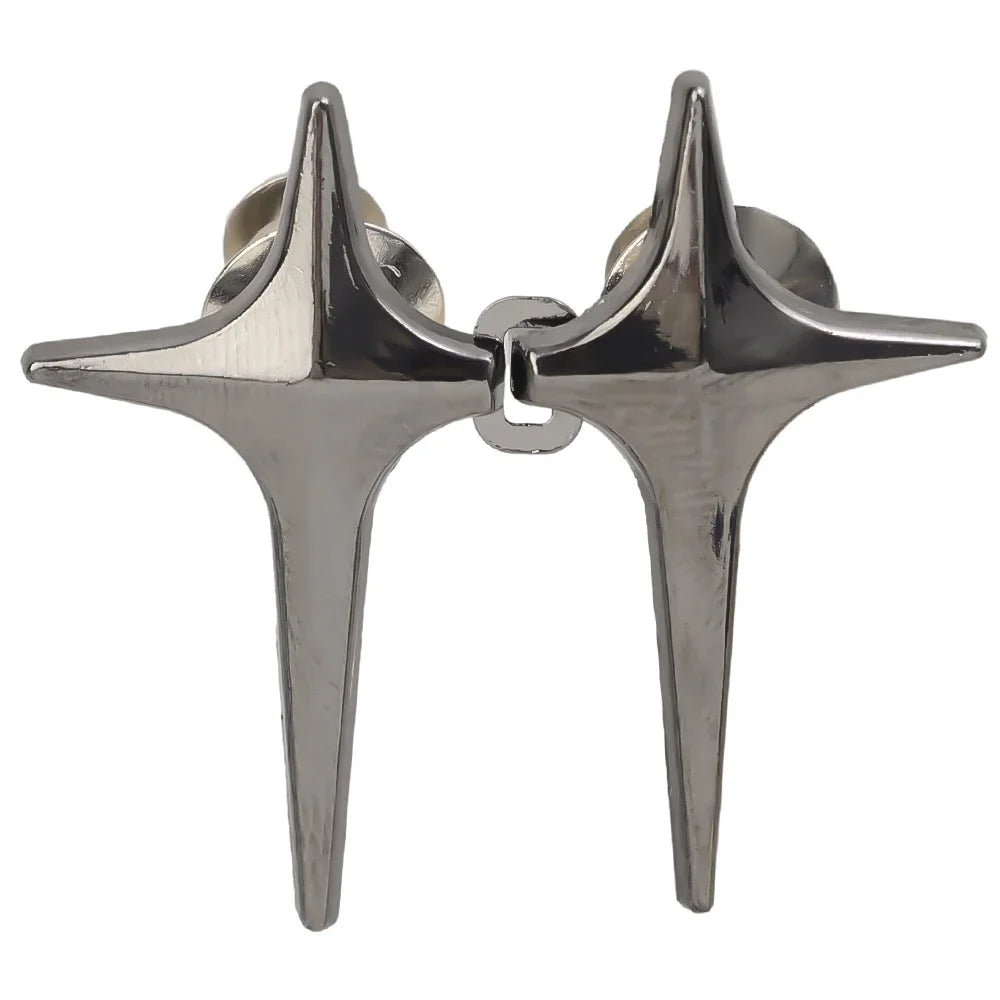 Adjustable Jean Button Pins – Detachable Metal Waist Tightener with Cross Star Design for Clothing Alterations