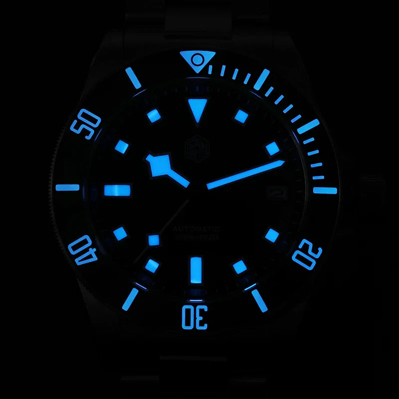 San Martin SN0121T Titanium Diving Watch – NH35 Automatic, Grade 2 Titanium, 120-Click Bezel, 300M Waterproof Wristwatch