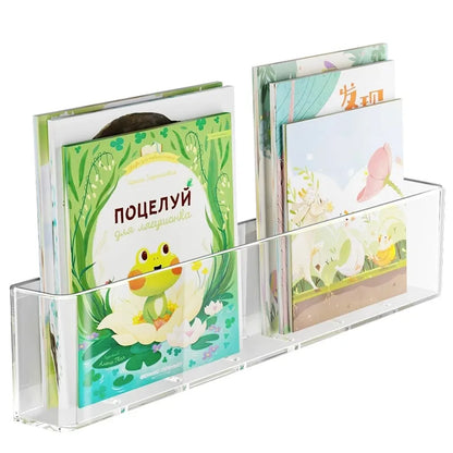 Acrylic Picture Book Display Stand – Wall Hanging Bookshelf for Children's Books, Magazines, and Storage Behind the Door