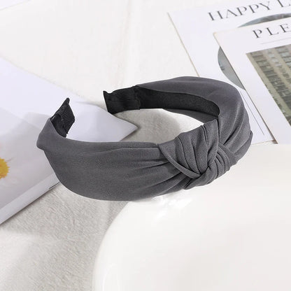 New Knotted Headbands for Women & Girls – Solid Color Hair Bands, Simple Retro Hair Hoop, Makeup Headwear, Hair Accessories