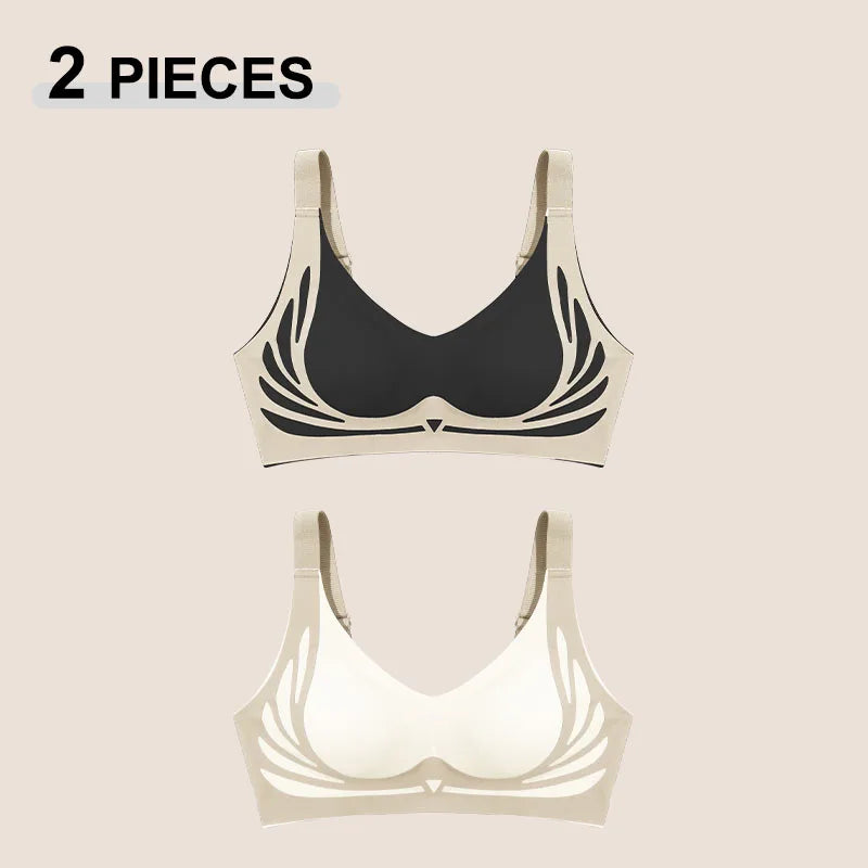 Seamless Push-Up Angel Wings Bra Set for Women – Soft Wireless Comfortable Breathable Lingerie (1 or 2 Pack)