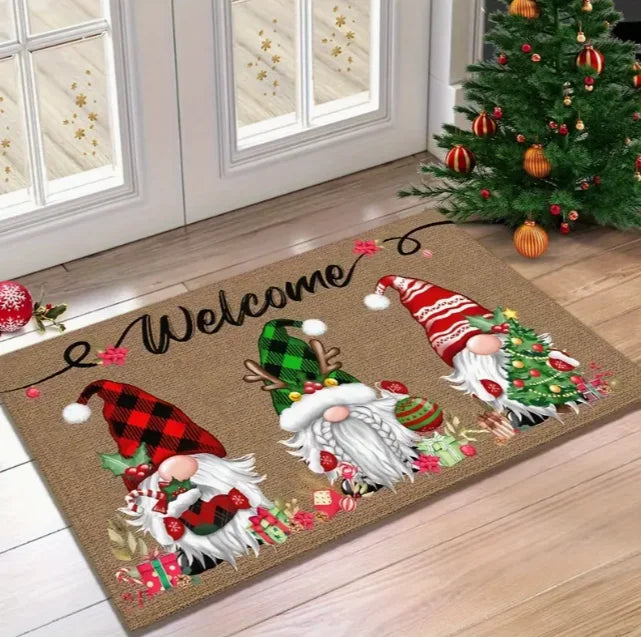Christmas Dwarf Welcome Door Mat — Festive Holiday Decor & Perfect Christmas Gift for Home Entryways