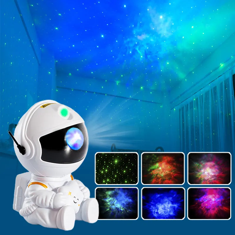 Galaxy Star Projector LED Night Light: Astronaut Lamp for Bedroom Decoration - Home Decorative Children's Gift, Starry Sky Projection