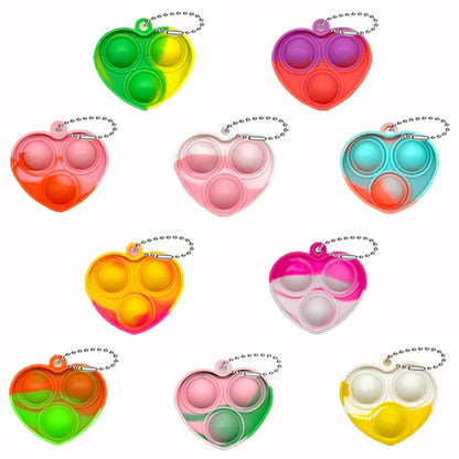 20Pcs Mini Pop Keychain Sensory Fidget Toys - Classroom Prizes, Kids Birthday Party Favors, Goodie Bag Stuffers