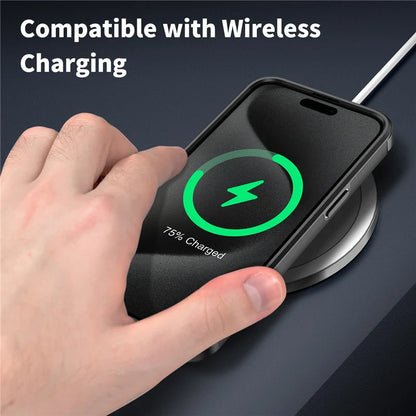 Slide Camera Protector — Shockproof Armor Matte iPhone Case (Fits 11/12/13/14/15/16/17 • Pro/Max/Plus/16e/17 Air)