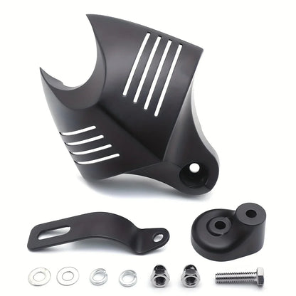 Motorcycle Big Twin Horn Cover – Black/Chrome Cowbell Horns for Harley Dyna Softail Sportster