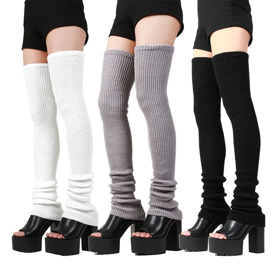 Anime Gothic Lolita Knee Socks – 90CM Cosplay Leg Warmers & Loose Knitted Socks for Women Maid Costume