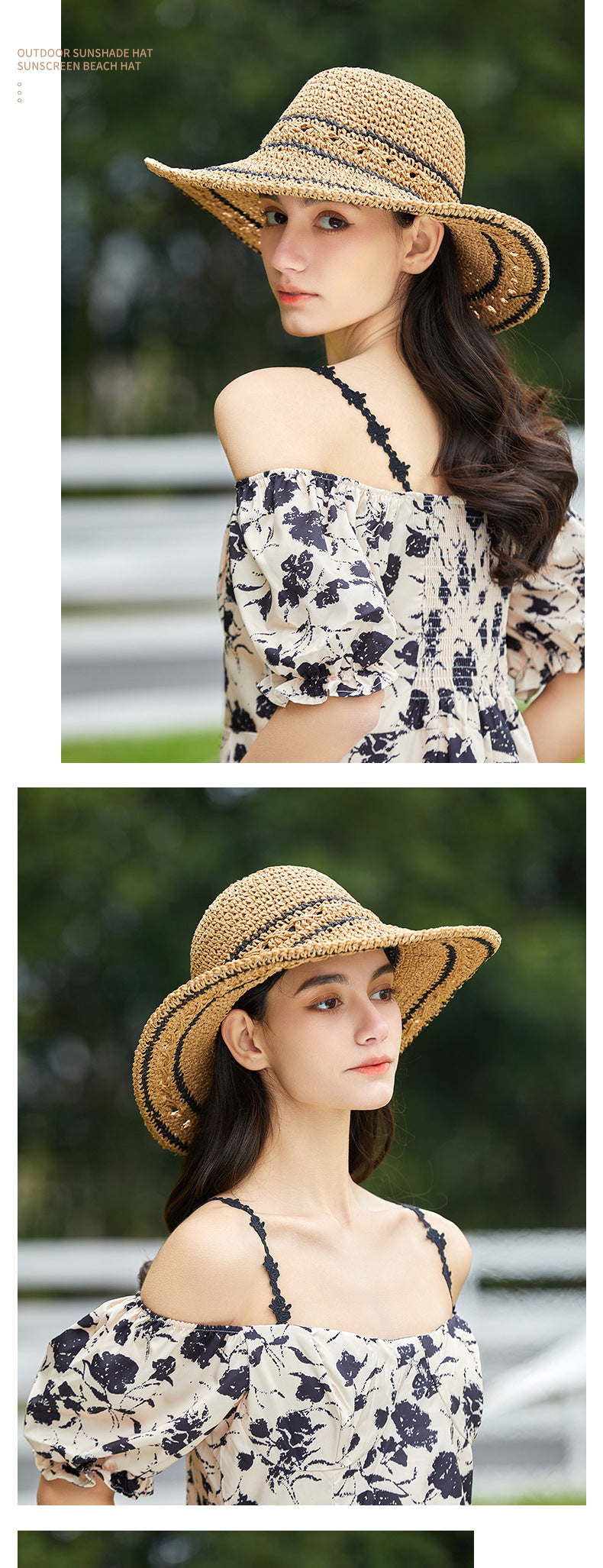 2023 Women’s Summer Straw Hat – Sunshade & Face Shield Hat with UV Protection, Versatile Sunscreen for Spring and Autumn