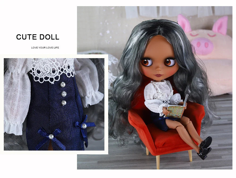 ICY DBS Blythe Doll 1/6 BJD – 30cm Joint Body Set with Random Eyes, Anime Girl Toy Gift