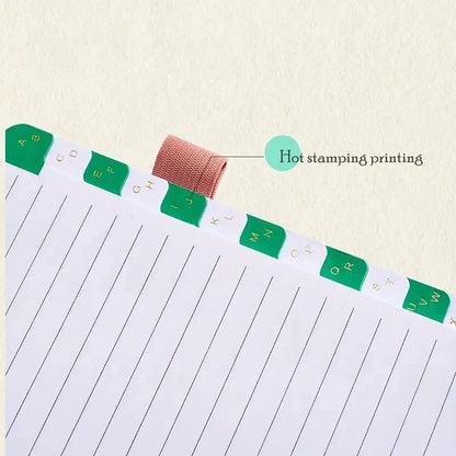 Hardcover Password Book with Alphabetical Tabs – Secure Notebook for Office & School Supplies