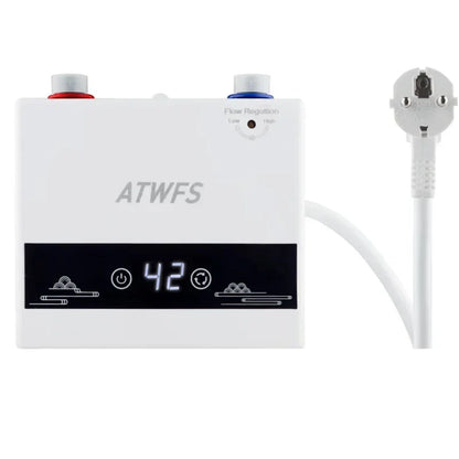 ATWFS 220V 4600W Instant Electric Water Heater – Portable Hot Water Shower & Kitchen Heating System