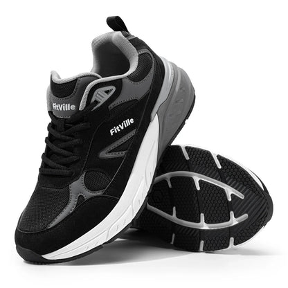FitVille Wide Width Men’s Walking Shoes – Arch Support Sneakers for Flat Feet, Heel Pain & Plantar Fasciitis Relief