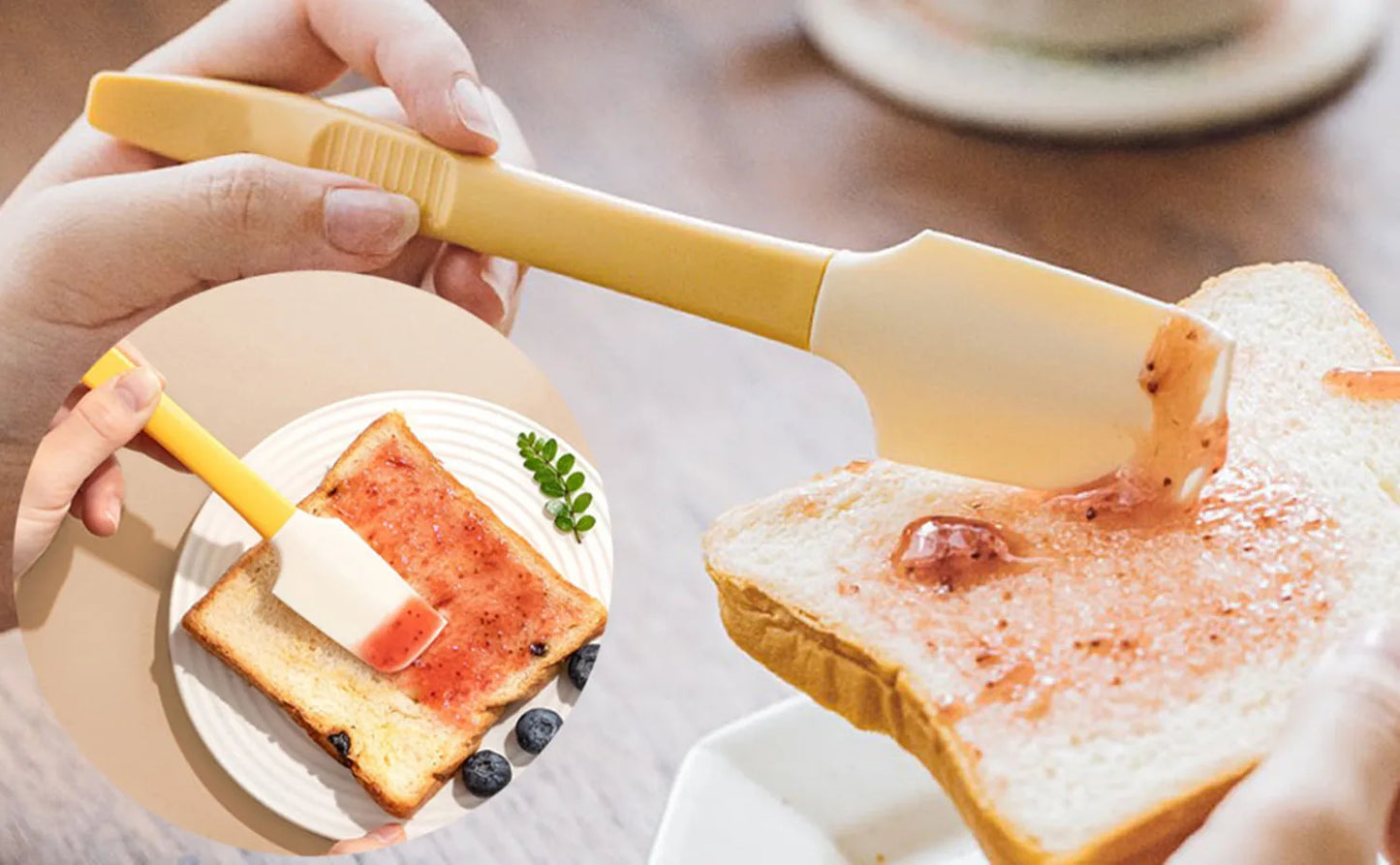 Silicone Butter & Jam Spreader Spatula – BPA-Free Non-Stick Heat Resistant Kitchen Tool for Bread, Breakfast & Baking Use