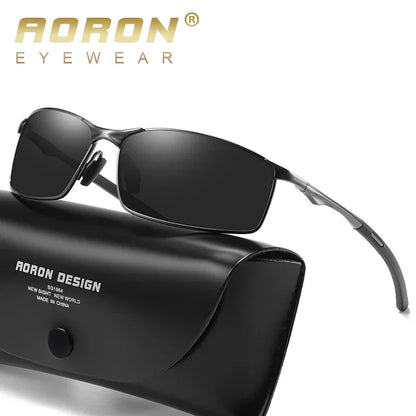 Aoron Polarized Sunglasses – UV400 Anti-Glare Metal Frame Driving Glasses for Men & Women