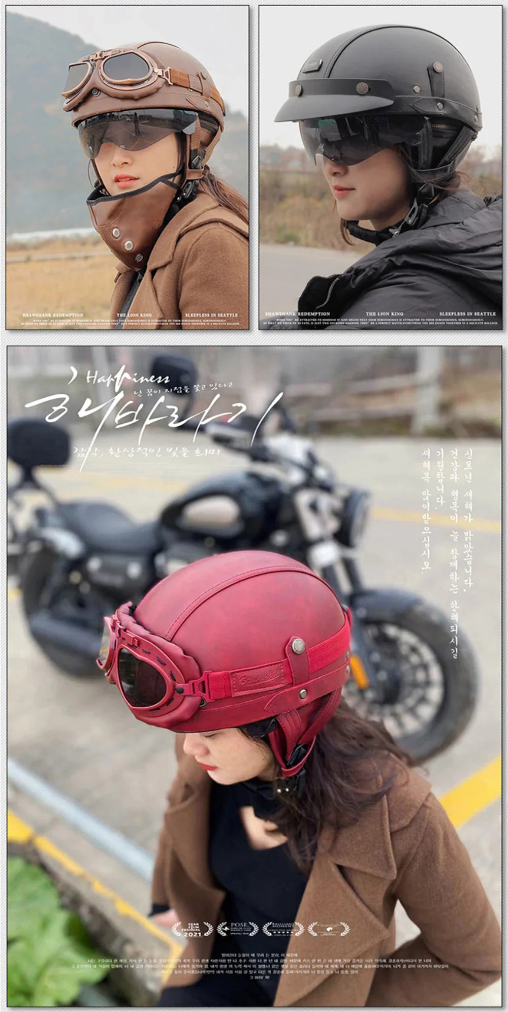 Retro Motorcycle Helmet – DOT Certified German Vintage Half Helmet for Scooter & Motorbike