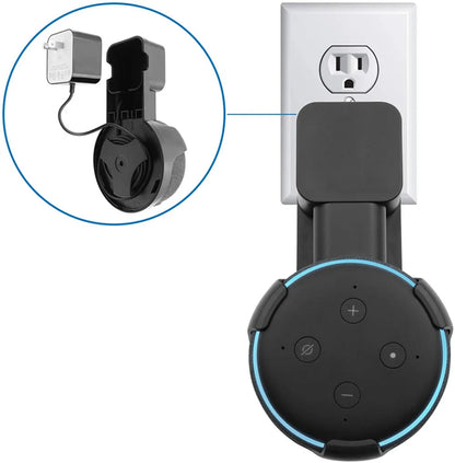 Speaker Wall Mount Holder for Alexa Echo Dot 3rd Gen – Screwless Cable Management Stand Hanger for Indoor Sound Box