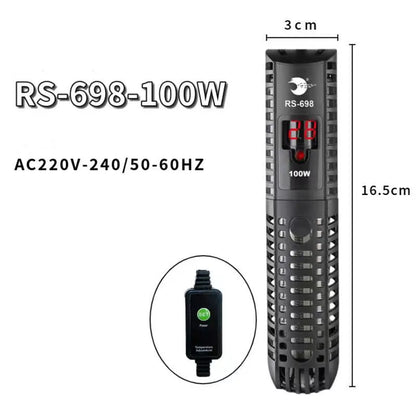 500W Aquarium Submersible Heater - LCD Display Digital Adjustable Water Heating Rod with Constant Temperature Control