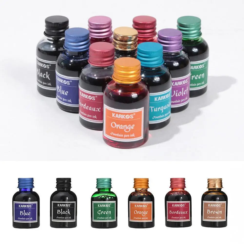 20/30ml Fountain Pen Ink – High-Quality Pure Color Ink for Calligraphy, Writing, and School Stationery