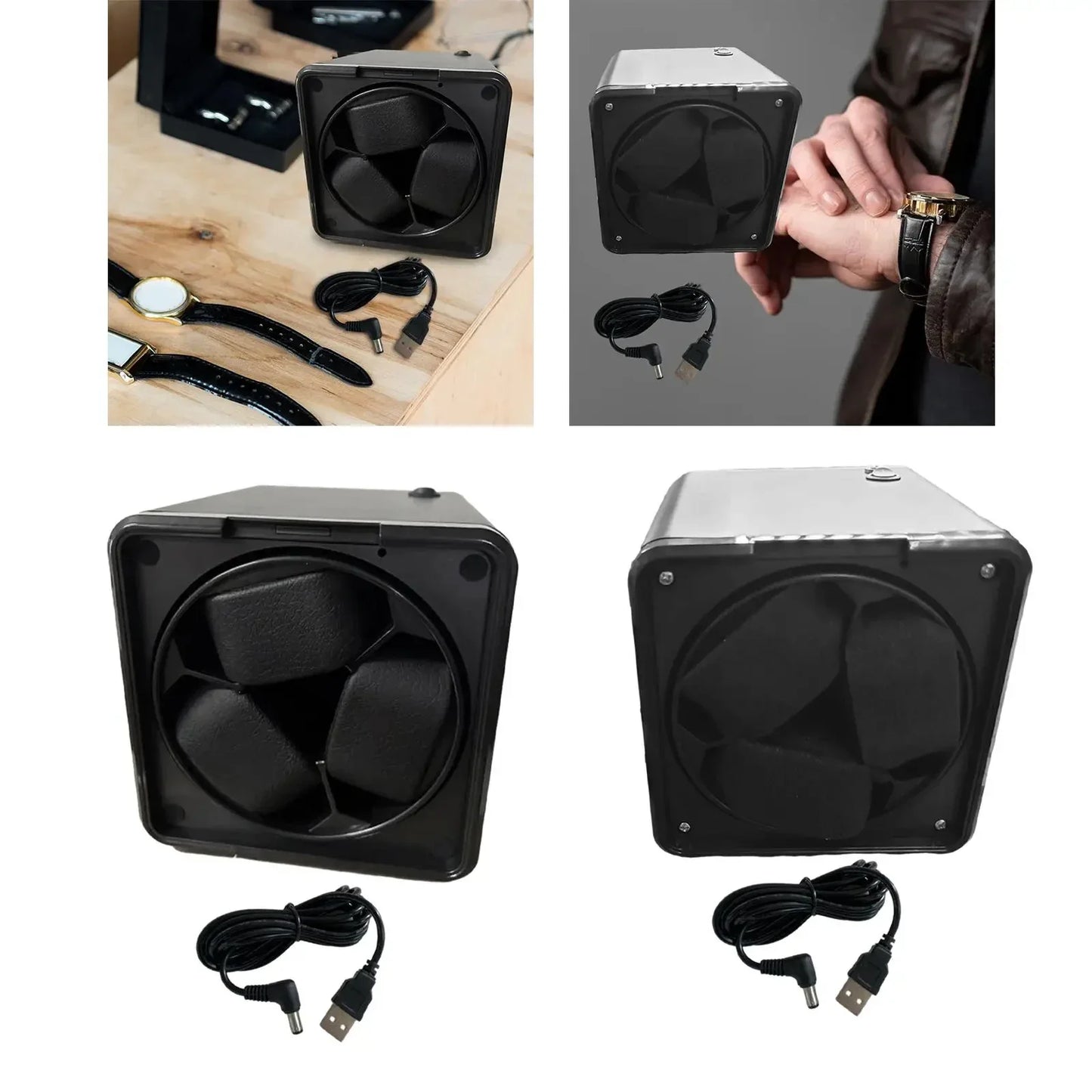 Vertical Watch Winder Box – Silent Motor, Automatic Rotator, Mechanical Watch Display & Organizer