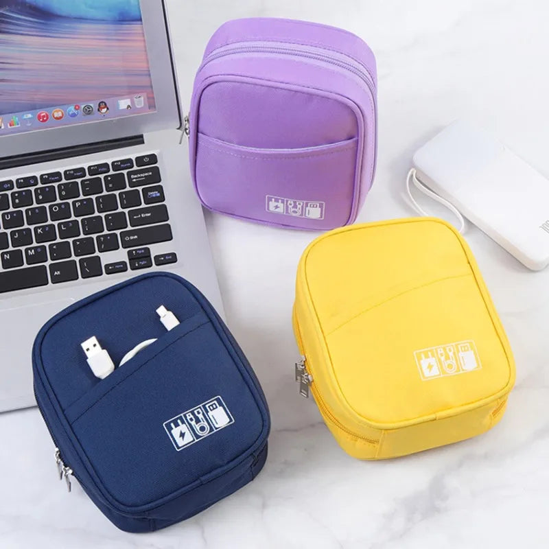 Travel Electronics Organizer Bag – Portable Cable & Wire Storage Case, All-in-One Accessories Carrying Pouch for Travel Use