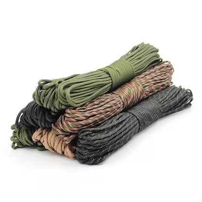 7 Core 550 Paracord Cord: 5, 15, 30 M Length, Dia. 4mm - Outdoor Camping Survival Lanyard Rope for Hiking Tent Accessories
