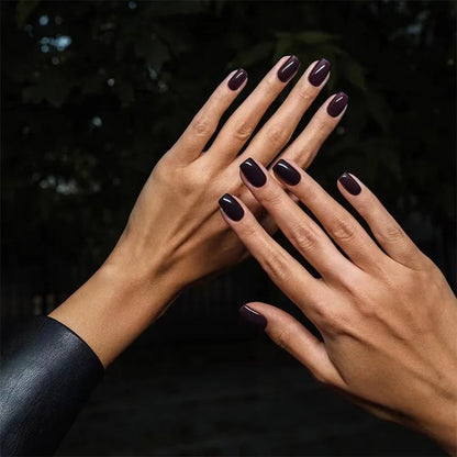 Solid Color Press-On False Nails Set – Square Shape Wearable Nail Art Tips with Glue, Fashion Manicure Accessories (Wholesale)