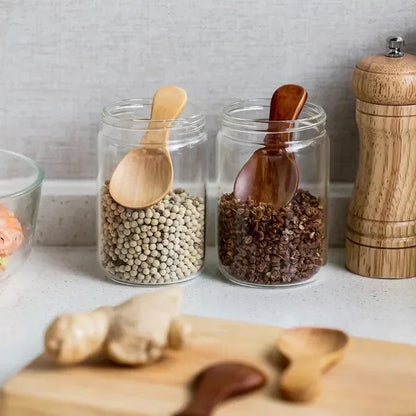 1–10PCS Mini Natural Wooden Spoons – Small Scoop for Tea, Honey, Coffee, Salt, Sugar & Kitchen Cooking Tools