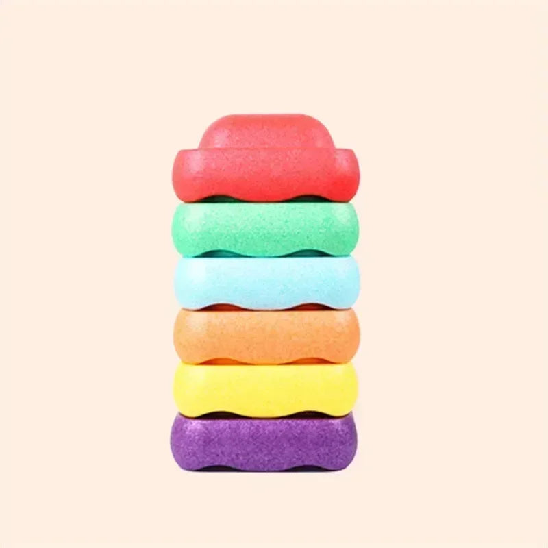 3Pcs Children's Balance Training Foam Tubes – Sensory Stacking Stones for Outdoor Games, Baby Sports Toys Gift