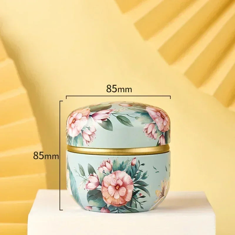 Portable Tea Caddy Tin Box – Sealed Storage Container for Tea, Coffee, Candy & Snacks | Mini Metal Organizer for Kitchen & Travel Storage