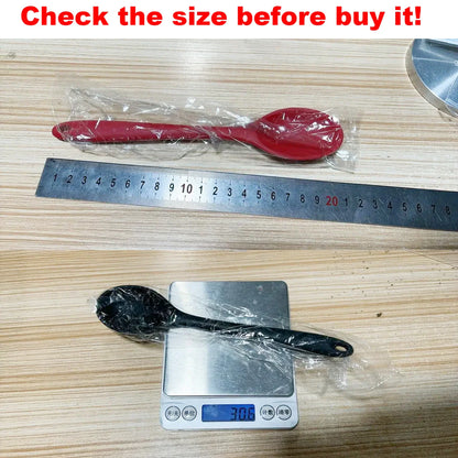 Soft Silicone Cooking Spoon - Long Handle Stirring Ladle for Kitchen Use - Essential Cooking Utensil