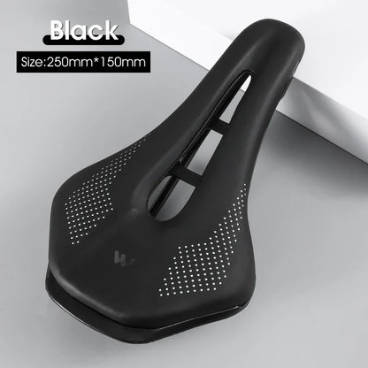 WEST BIKING Bicycle Saddle — Comfortable Hollow PU Leather Bike Seat | Wear-Resistant Road Cycling Cushion