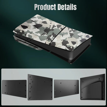 Custom Replacement Faceplates for PS5 Slim Disc Edition Console - Premium ABS Hard Case Front and Back Panels