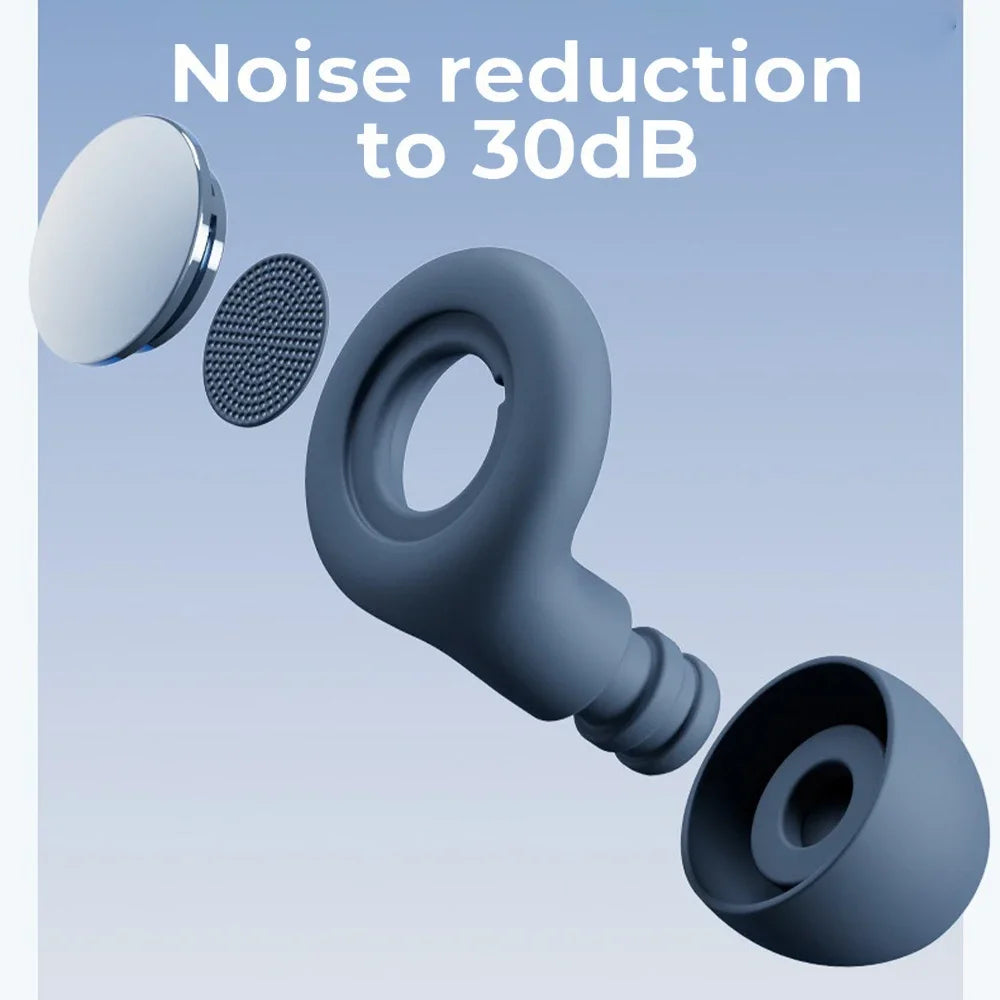 Soft Reusable Ear Plugs for Sleeping - Noise Reduction Hearing Protection for Travel & Work