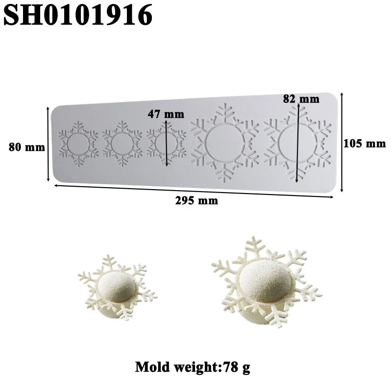 Christmas Silicone Cake Molds — Tree, Snowflake & Hat Shapes for Mousse, Chocolate & Holiday Baking