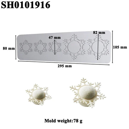 Christmas Silicone Cake Molds — Tree, Snowflake & Hat Shapes for Mousse, Chocolate & Holiday Baking
