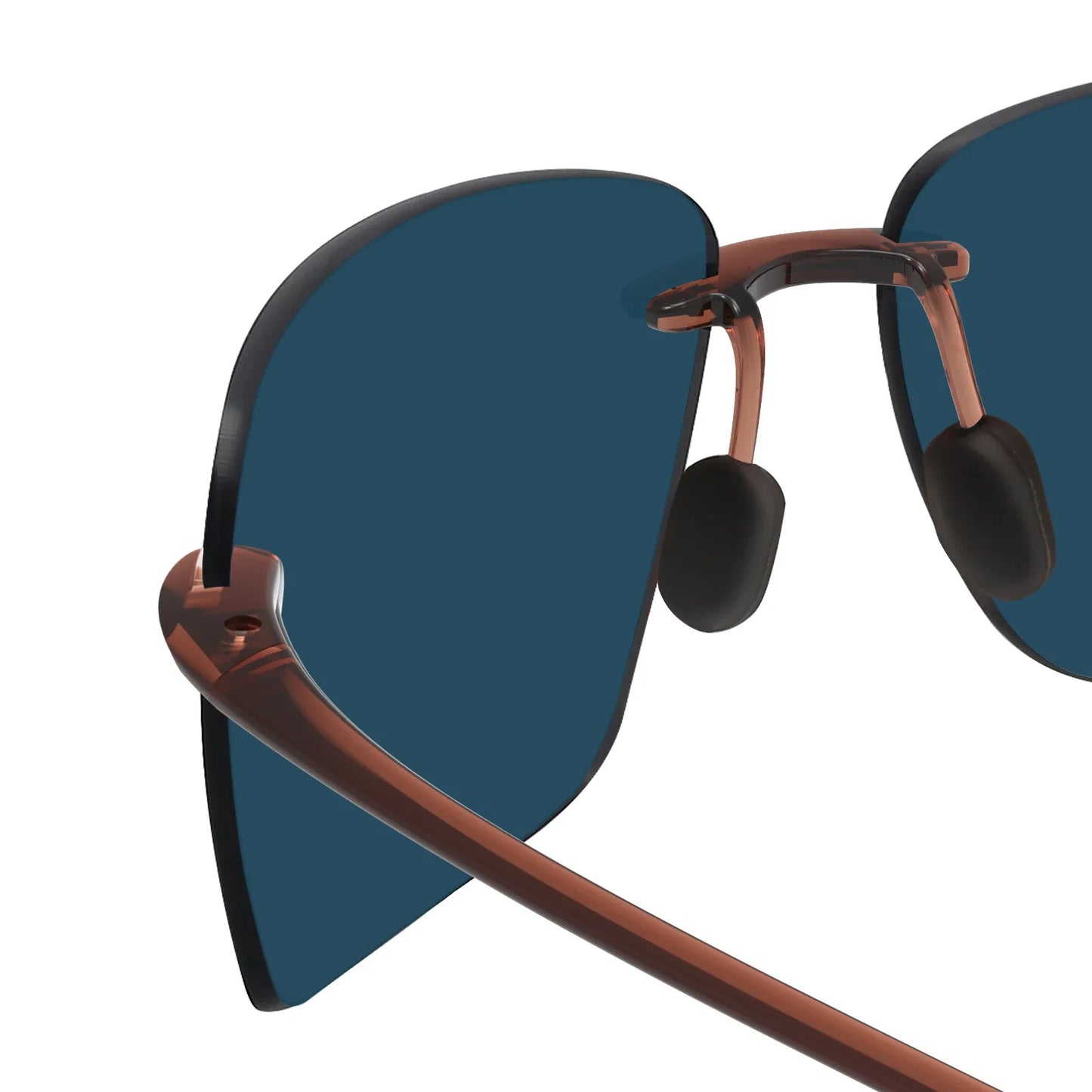 JULI Polarized Classic Sports Rimless Sunglasses – Ultralight Rectangle Frame for Men, Ideal for Fishing, Driving, UV400 Protection, Model MJ8009