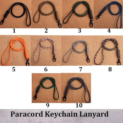 Emergency Survival Backpack: High Strength Paracord Keychain, Parachute Cord Lanyard with Rotatable Buckle Key Ring