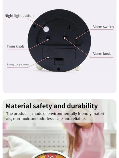 Early Learning Children’s Desktop Alarm Clock – Silent Wake-Up Clock for Bedroom & Living Room