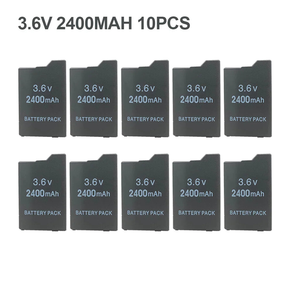 10PCS 3.6V 2400mAh Li-ion Rechargeable Battery for Sony PSP2000/3000