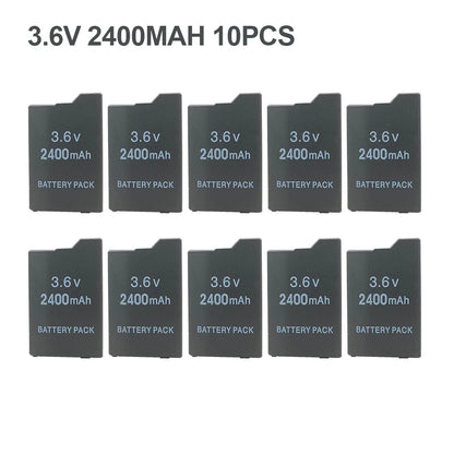 10PCS 3.6V 2400mAh Li-ion Rechargeable Battery for Sony PSP2000/3000